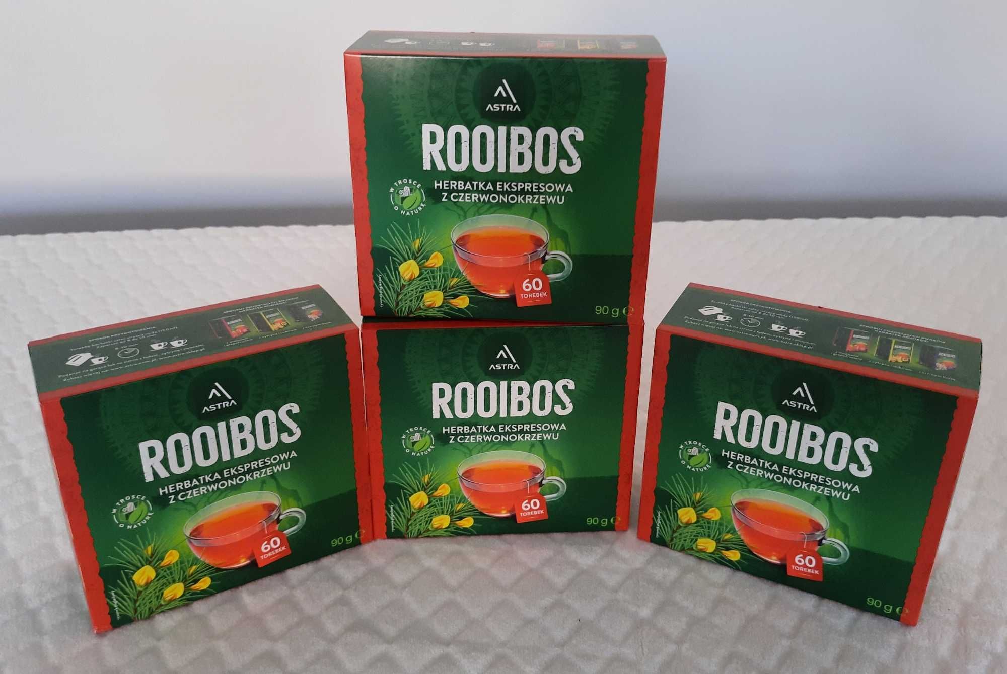Herbata ekspresowa z czerwonokrzewu, Rooibos, Astra, 60 torebek