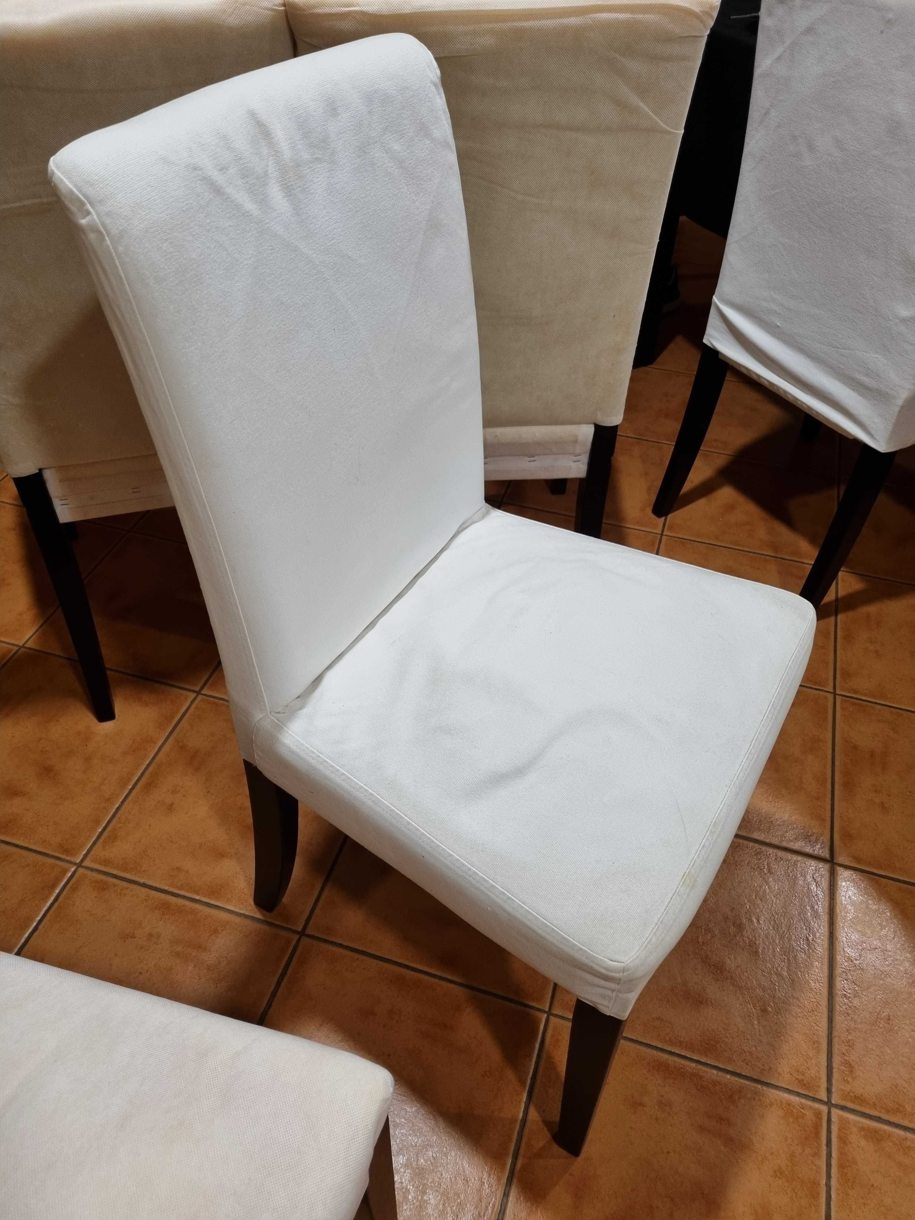 Conjunto de 6 cadeiras de mesa de jantar com capas laváveis