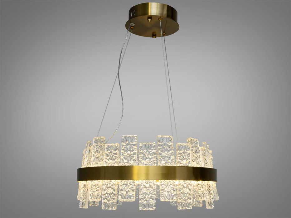 Сучасна люстра дизайнерська з крижаними пластинами діаметром 40 см