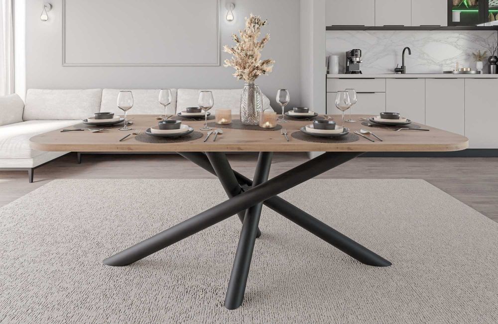 Nowość duży stół 185x90 - stelaż pająk - 4 kolory