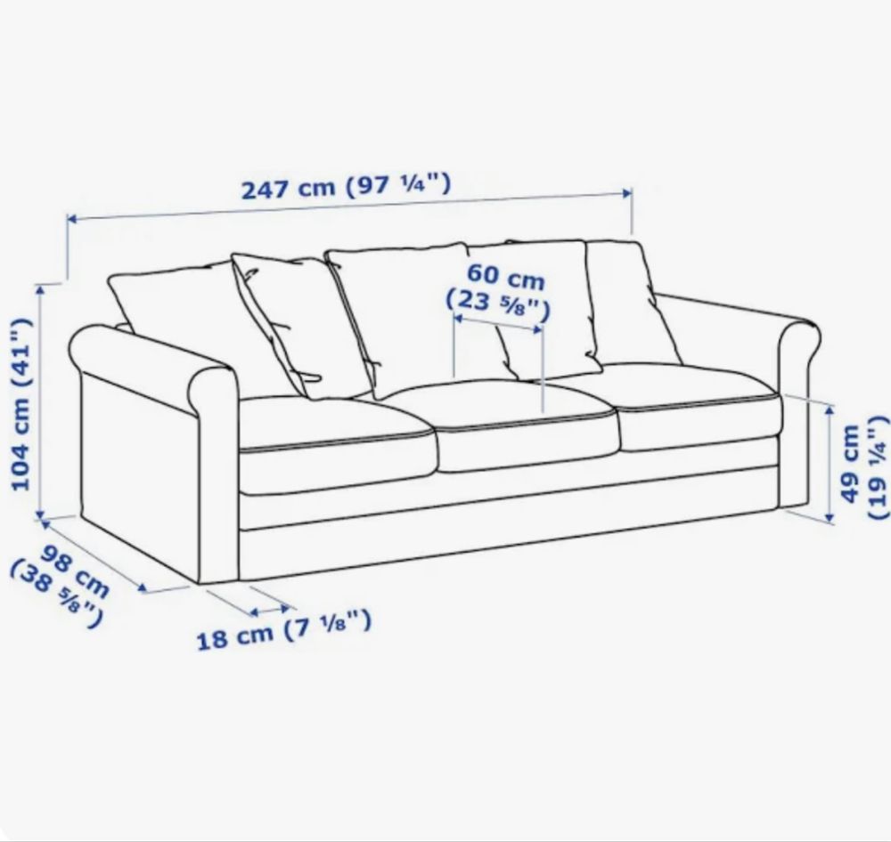 Sofa 3 osobowa IKEA GRONLID