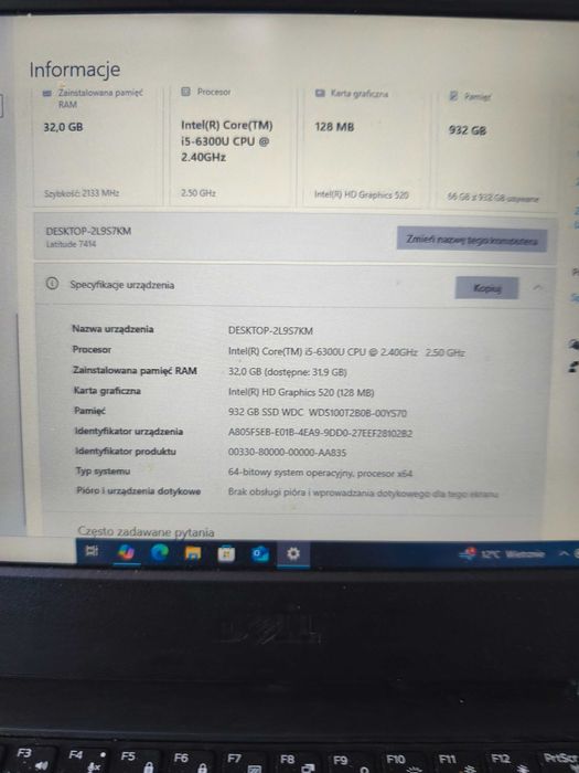 Komputer Dell Latitude 7414 Extreme Rugged ( Pancerny)