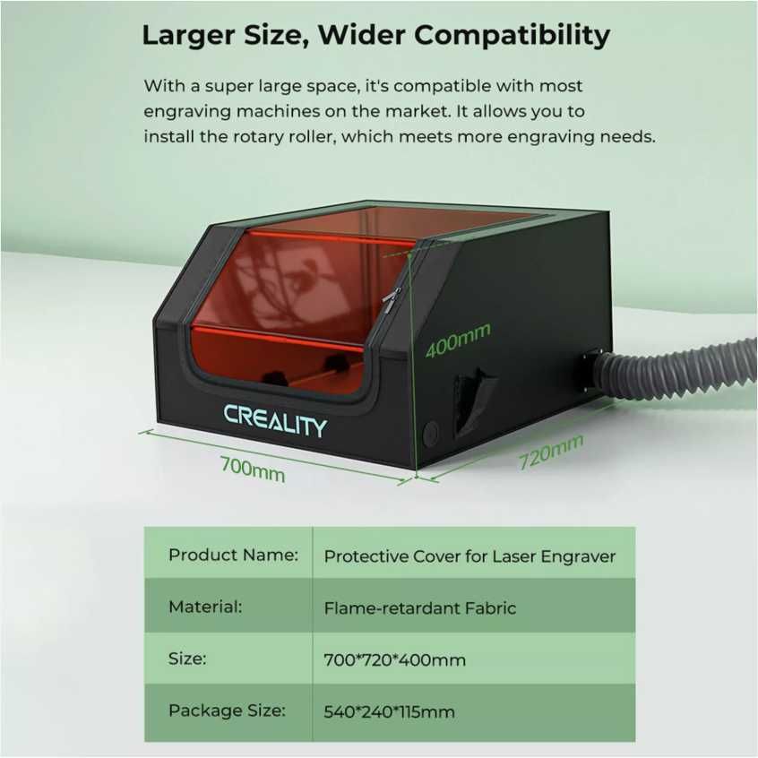 Захисний корпус для лазерного гравера CREALITY 720 x 700 x 400мм