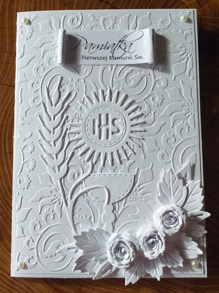 WYPRZEDAŻ Kartki na Komunię Świętą RĘKODZIEŁO quilling scrapbooking