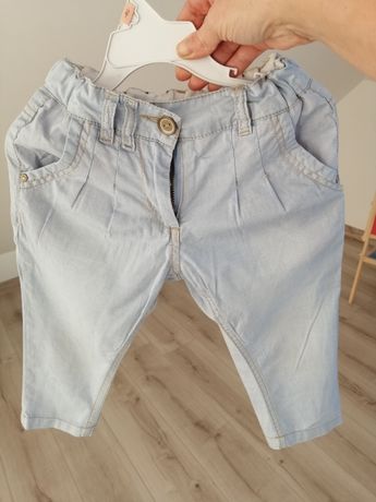 Spodnie jeansowe dla dziewczynki roz 86