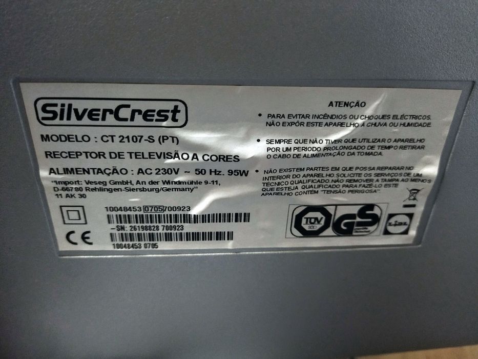 Televisão SilverCrest com Comando - Funciona Perfeitamente