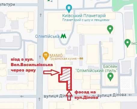 Продаж двох нежитлових будівель метро Олімпійська земля 0.124 га