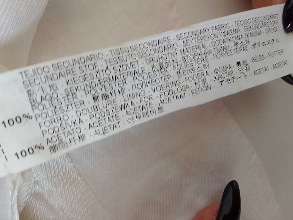 Zara biały lniany żakiet marynarka len s 36