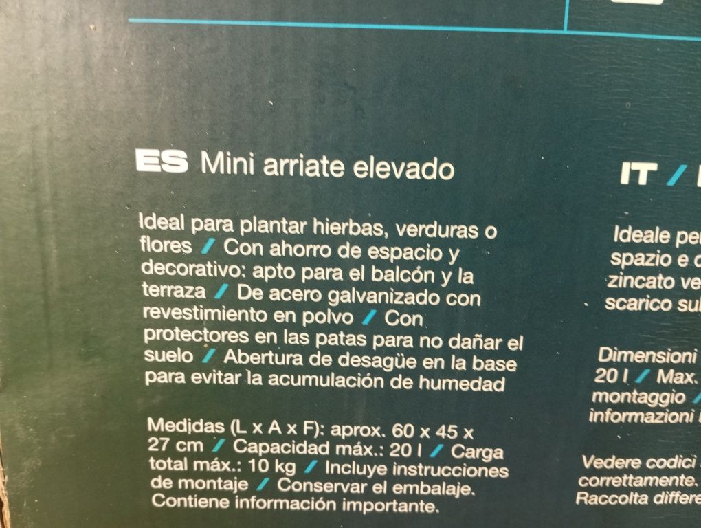 Floreira (elevada nova na caixa)