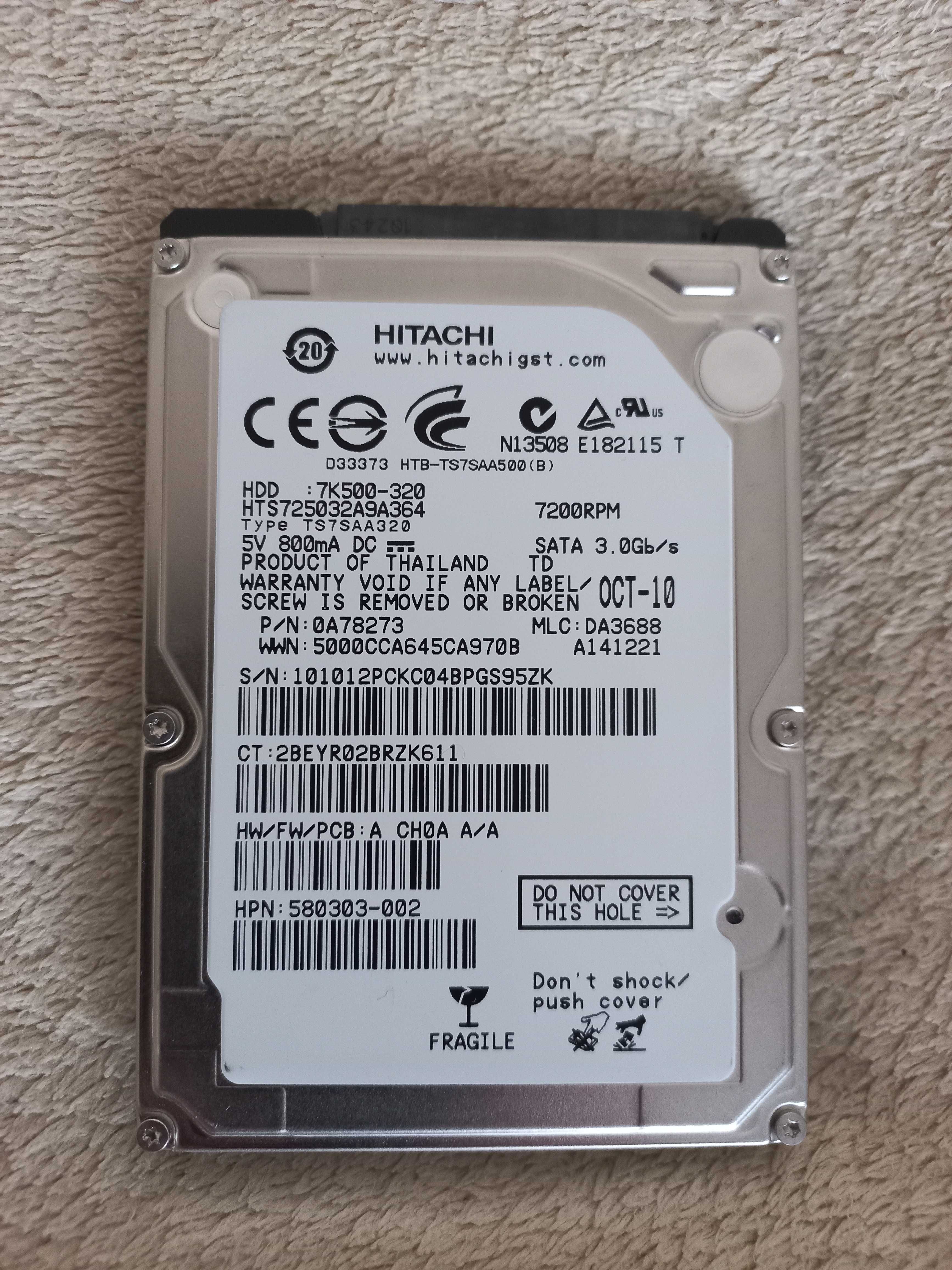 Жорсткий диск HDD HITACHI 320 Гіг