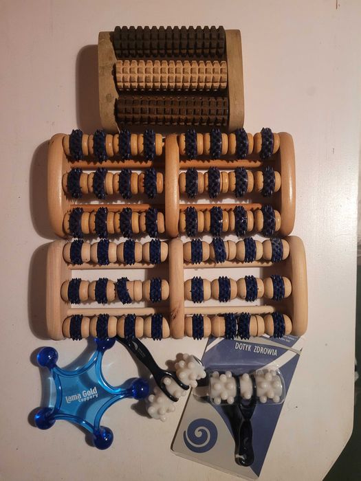 Masażery nowe drewniane – różne - 6 szt.