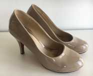 Buty szpilki r 39 nude camel beżowe