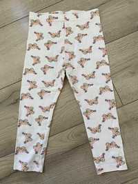 Legginsy Matalan 2-3 lata dla dziewczynki nowe białe w motylki