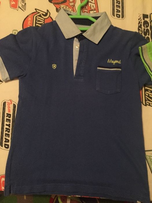 5 polos menino 8 anos Vendido azul Mayoral e vermelho