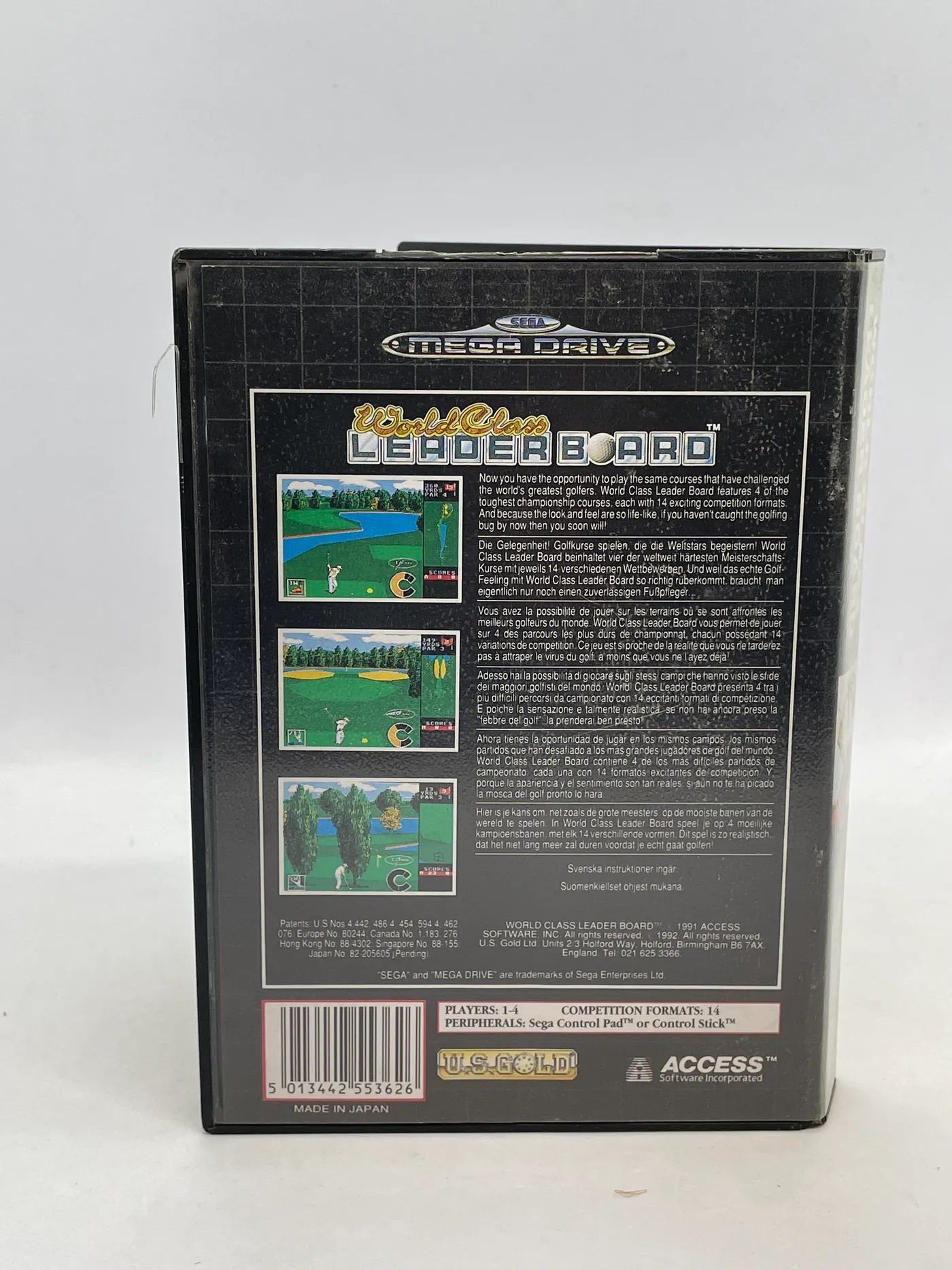 World Class Leader Board Sega Mega Drive Po Angielsku