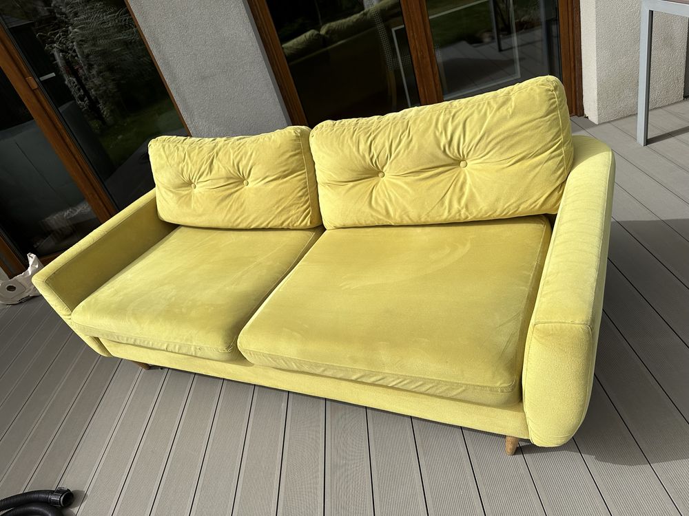 SOFA żółta 3- osobowa