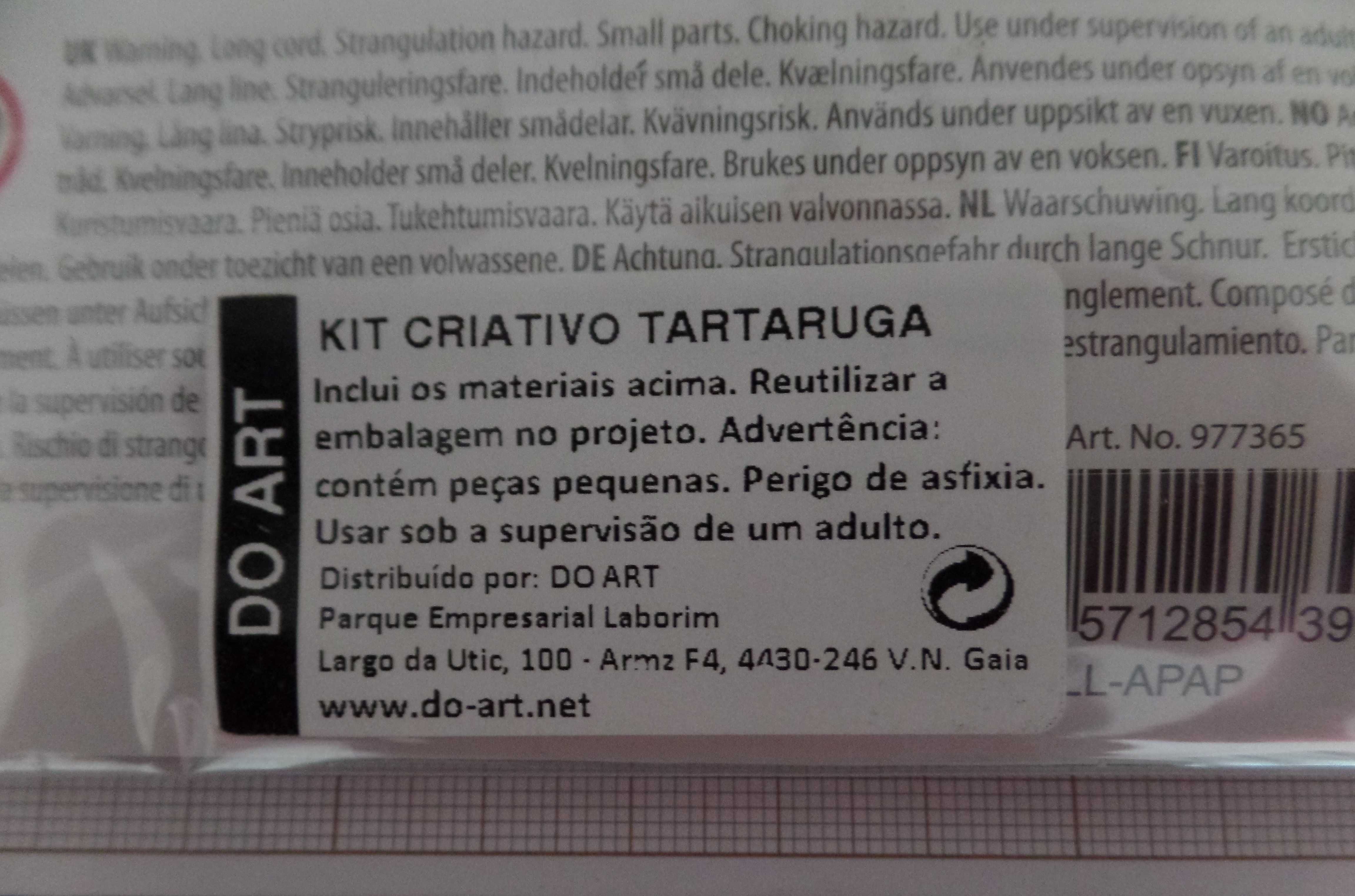 Mini Kit Criativo " Tartaruga" Novo/Selado (BOX)