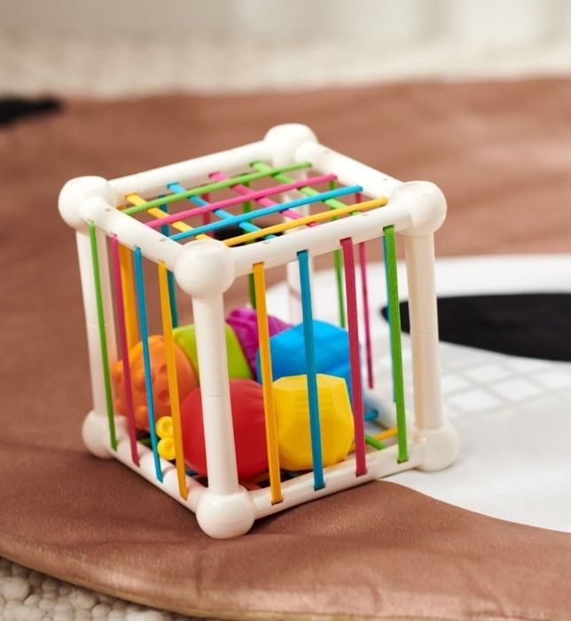 Тактильна іграшка Монтессорі Форма і колір від Obetty і пірамідка