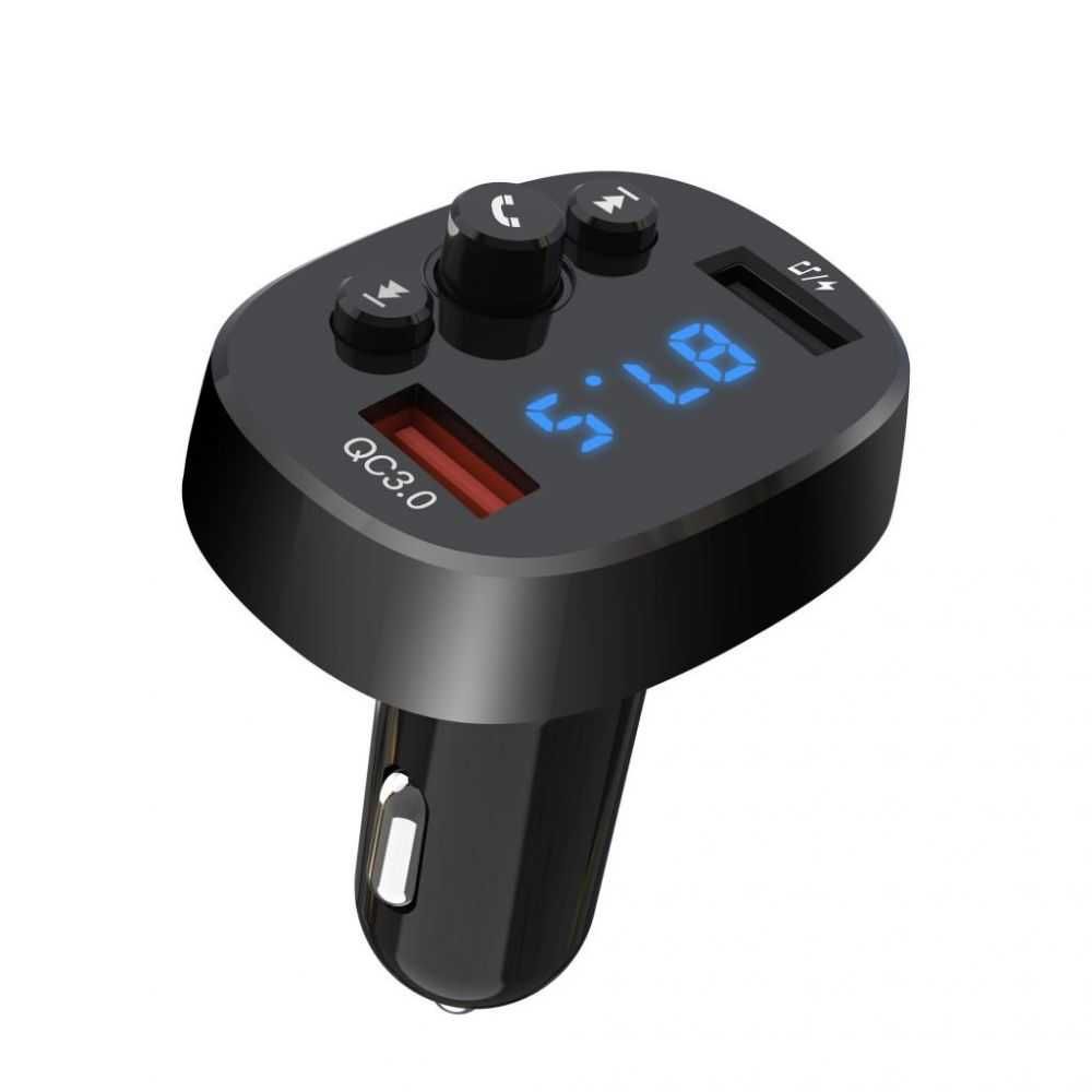 FM-Модулятор XO-BCC03 car charger 18W QC 3.0 Чёрный 67 x 48 x 48 мм