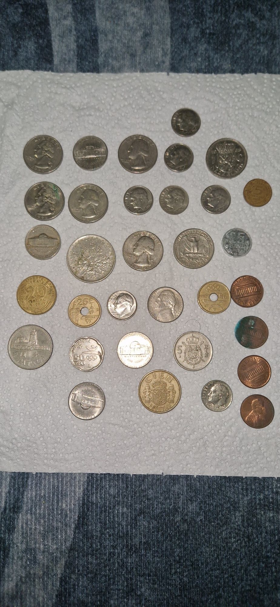 Lote de moedas coleção