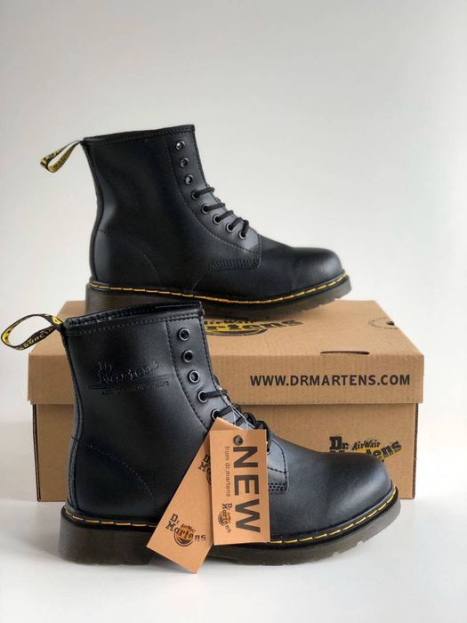 36-45 Ботинки Dr. Martens на хутрі, мартинси хутро, мартінси на хутрі