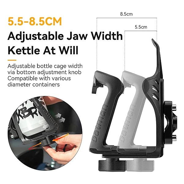 Uchwyt na bidon Rockbros na kierownicę - czarny