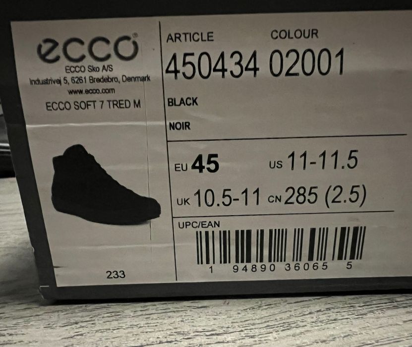 Черевики Ecco Soft 7 Tred Hydromax р. 45 Ботінки Rugged Track Оригінал