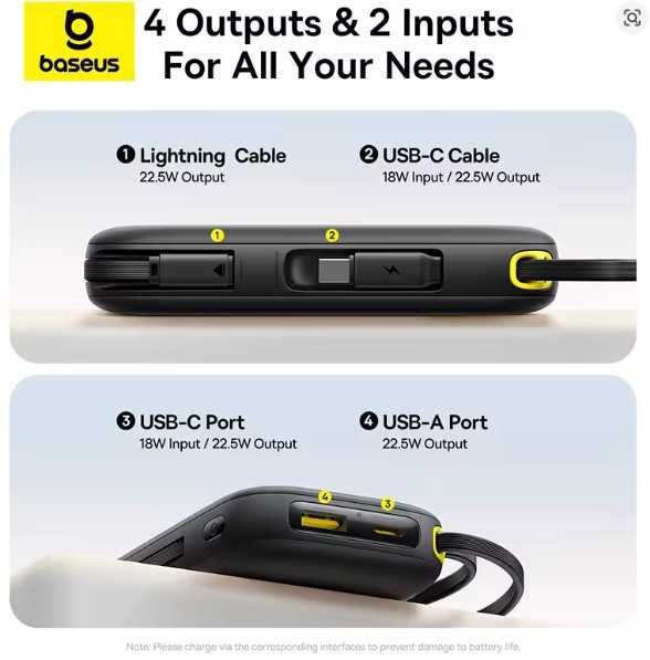 Зовнішній акумулятор (павербанк) Baseus Qpow 3 20000mAh 22.5W