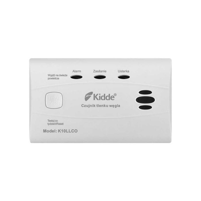 Detektor czujnik czadu tlenku węgla Kidde K10LLCO wbudo bateria 10lat