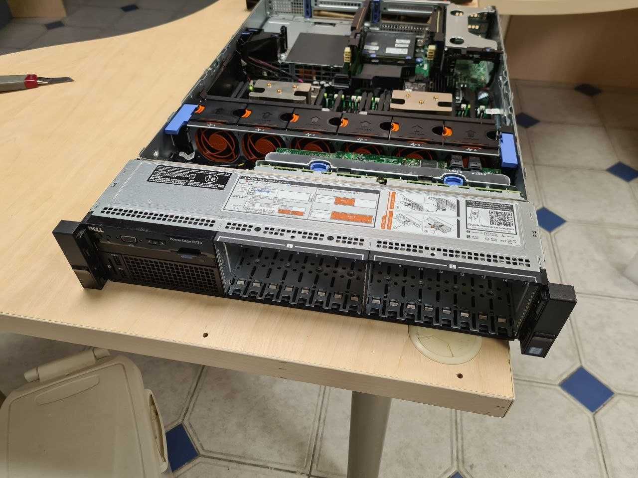 Dell r730xd 16sff 24 ядер 2*2670v3 64gb ddr4