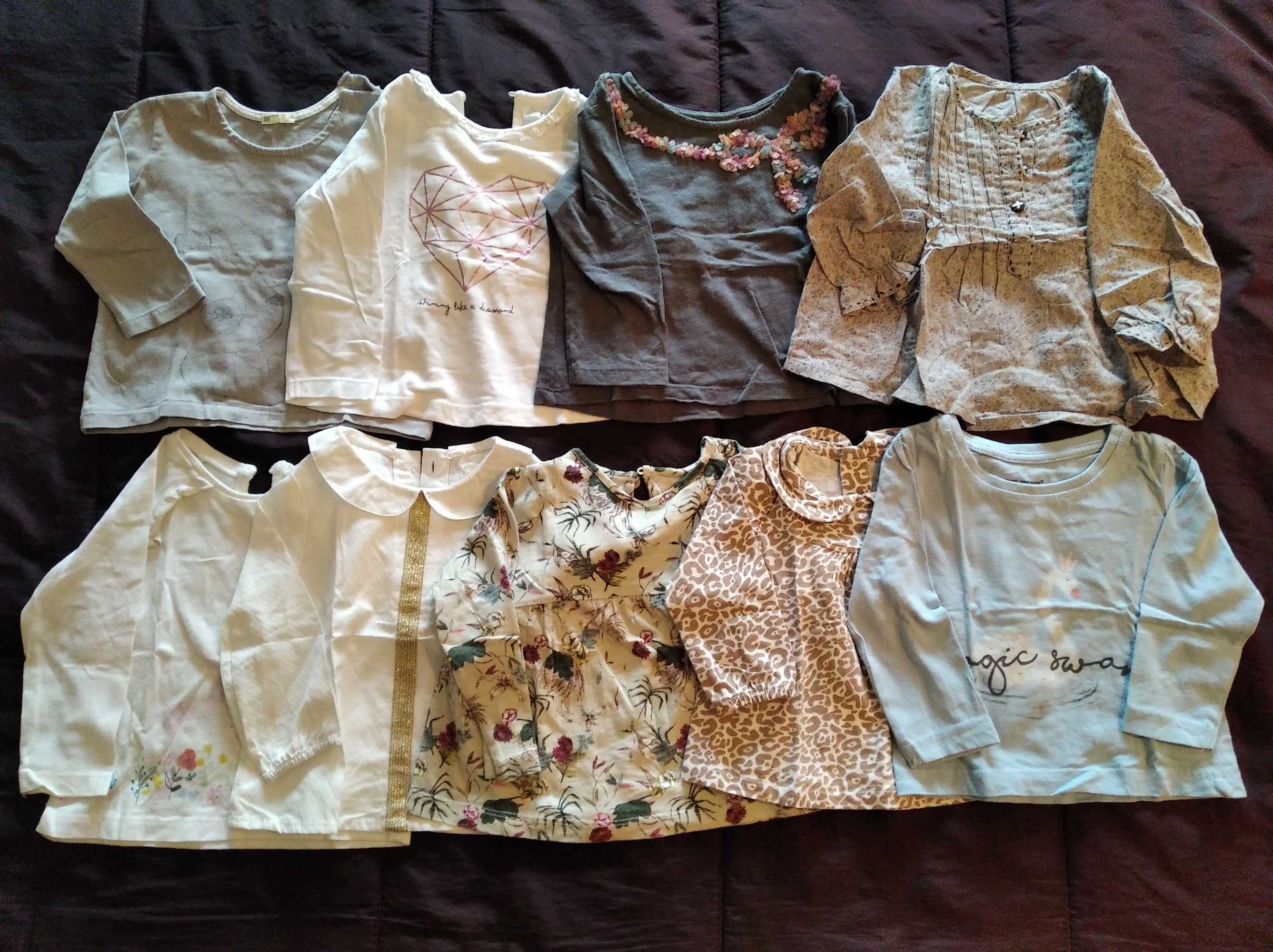 8 lotes de roupa de menina 9 meses - 1 ano