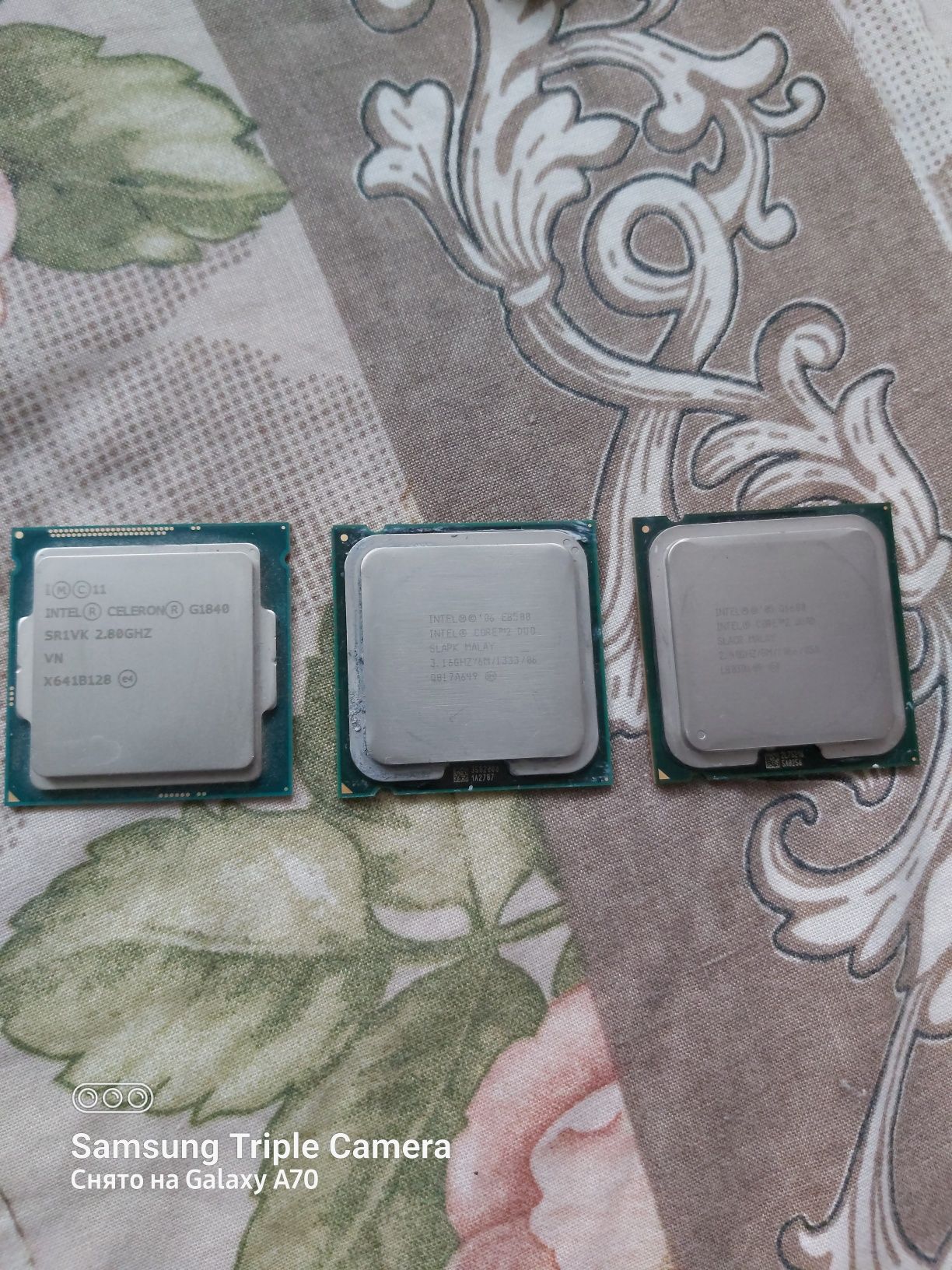 Три процесора q6600 4 ядра, core 2 duo 2 ядра и celeron g 1840 2 ядра