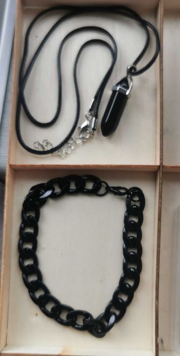 Zestaw męski zegarek, wisiorek, bransoletka