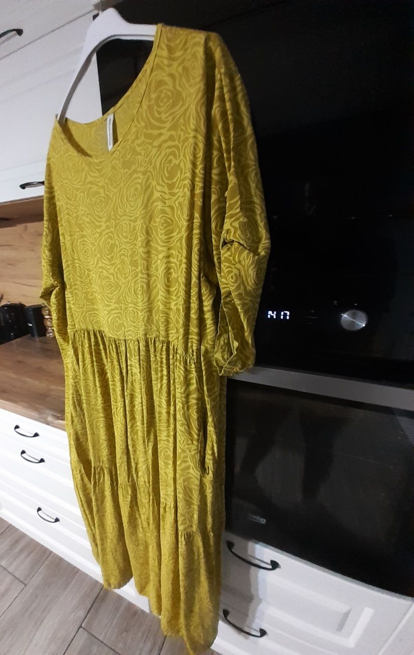 Sukienka Maxi. Moda Włoska, ITALY. 40/42  oversize