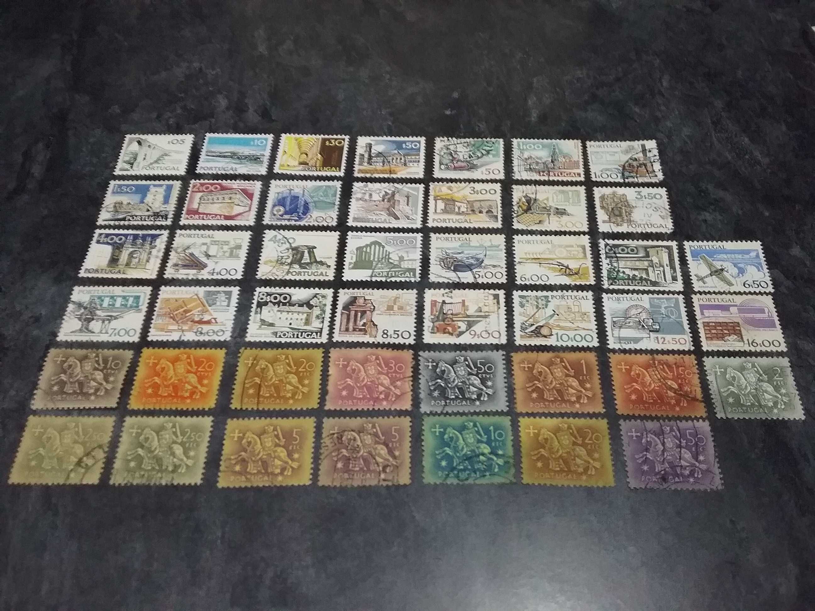 Conj. de selos de Portugal antigos e recentes, cada conj. 3,00€.