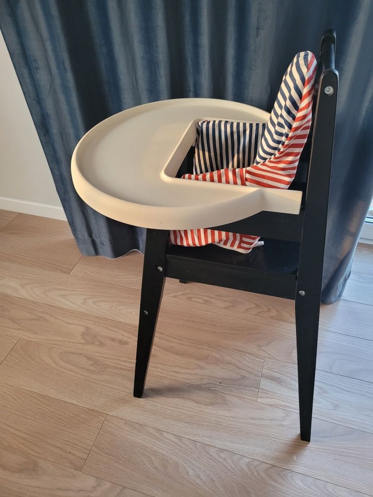 Krzesełko drewniane do karmienia Ikea BLÅMES