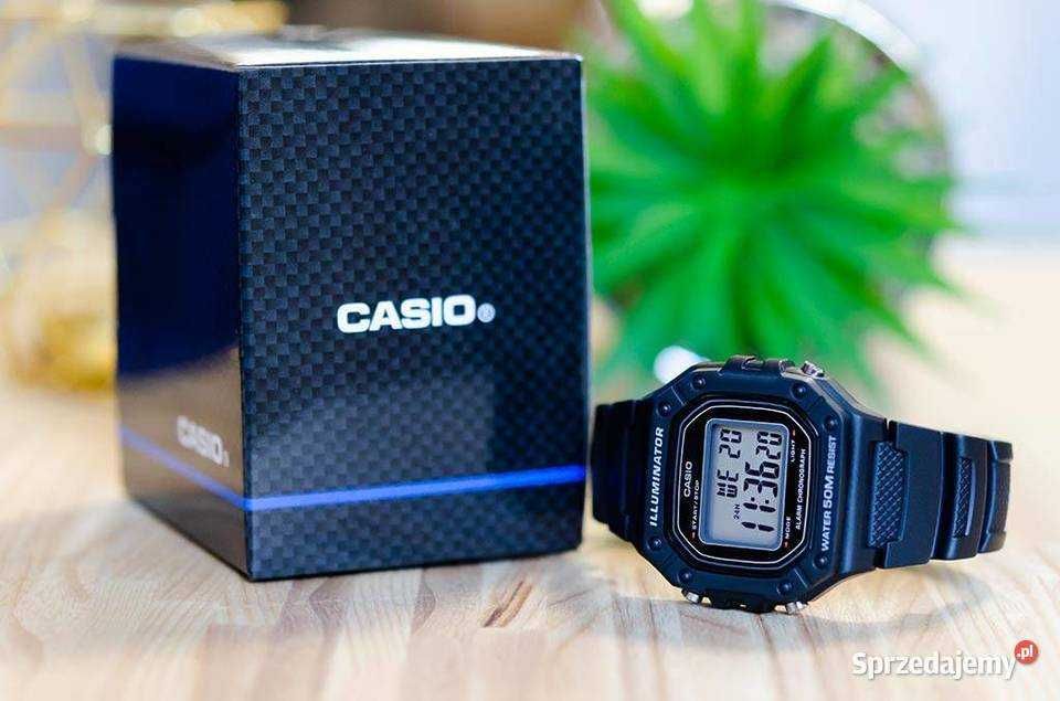 CASIO ZEGAREK MĘSKI CASIO W-218H-1AVEF, kolor czarny, wodoodporny