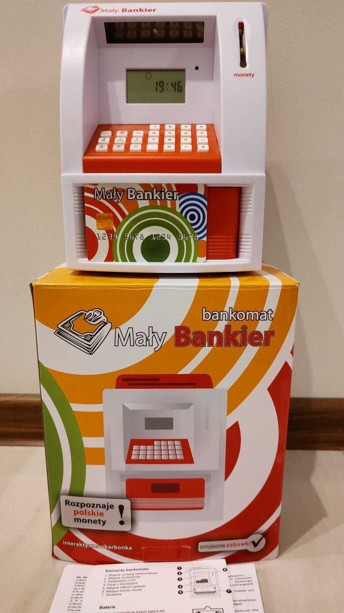Bankomat, skarbonka - Mały Bankier, edukacyjna
