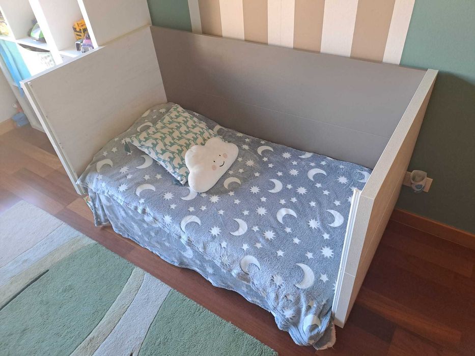 Cama Criança Bebé até 6 anos, madeira maciça 70×140, excelente estado