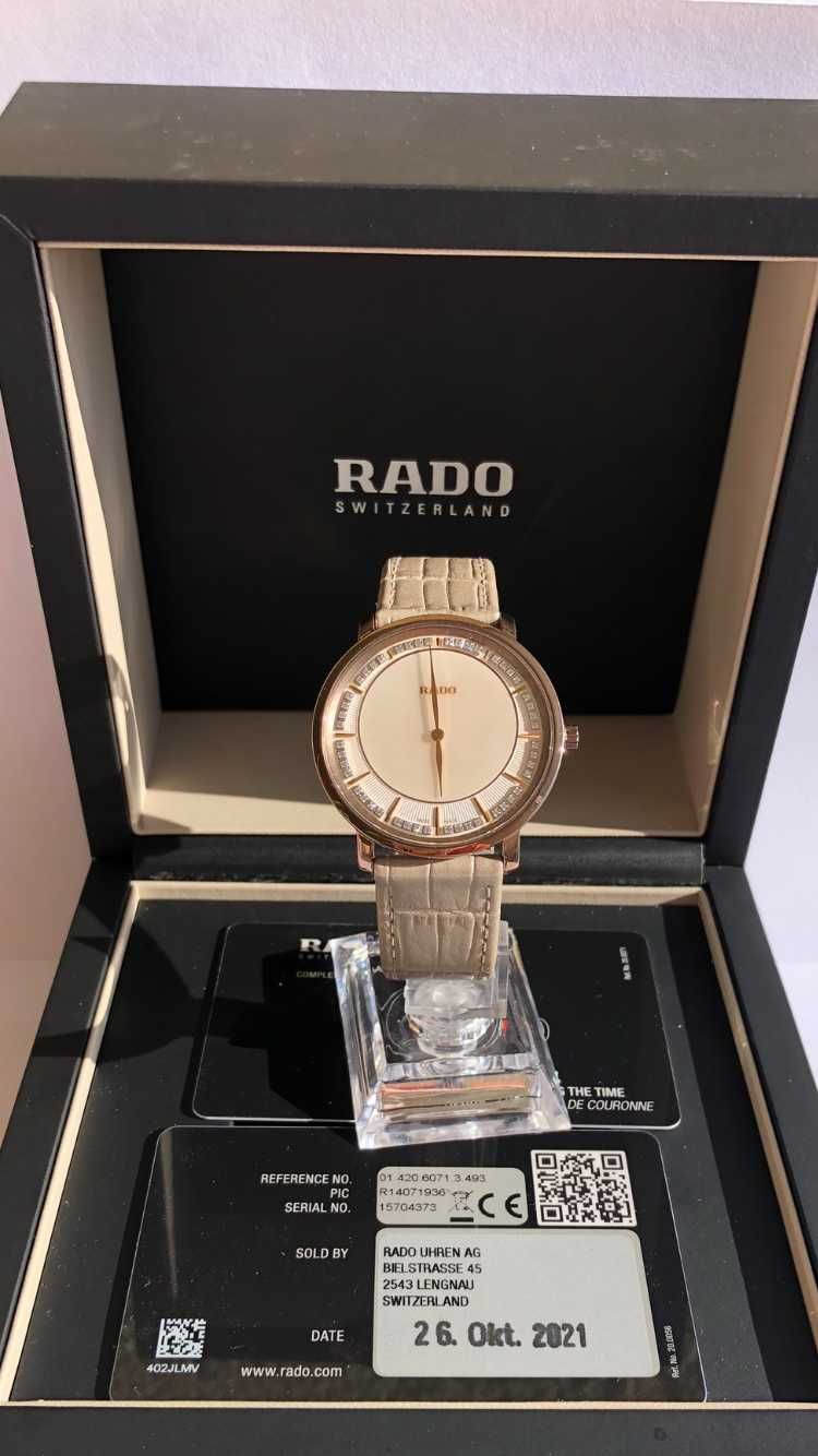 Rado Diastar Thinline L Jubile, masa perłowa, 48 diamentów, Full Set