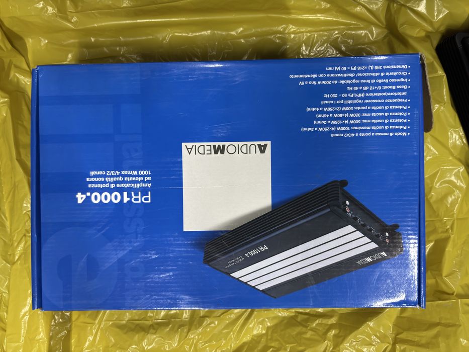 Wzmacniacz samochodowy 4 kanały Audiomedia PR 1000.4 mocny