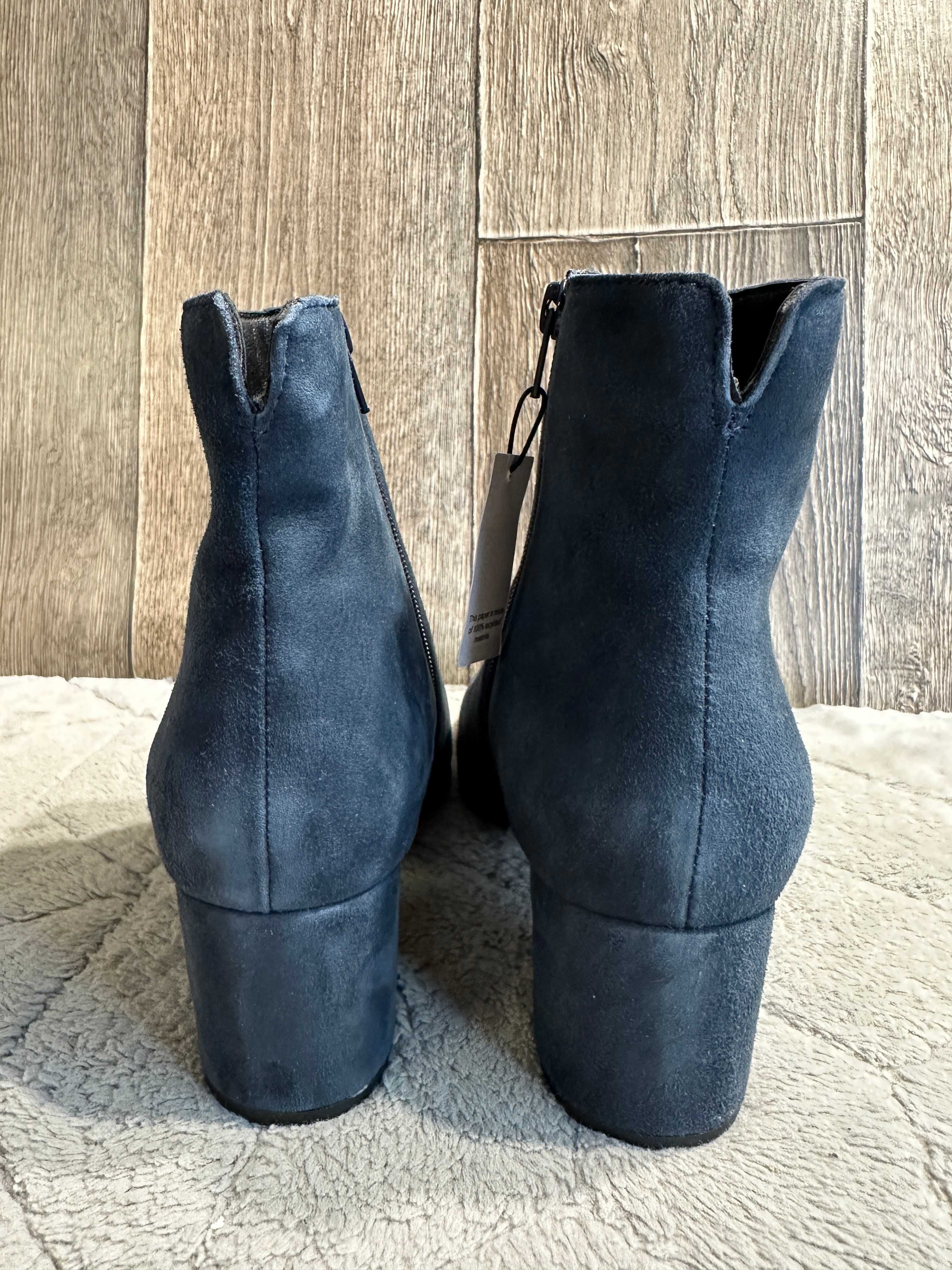 Buty damskie skórzane granatowe botki anna field 43