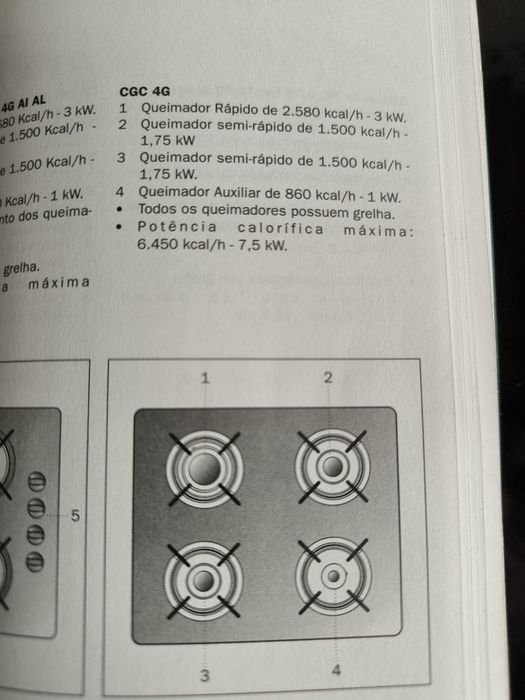 Fogão Crystal-Gas Teka CGC-4G
