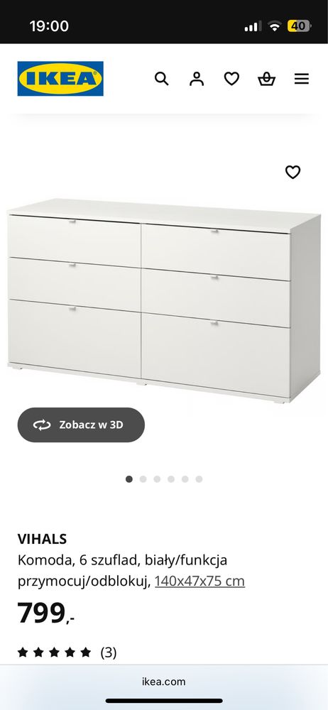 Komoda uzywana VIHALS IKEA