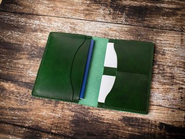 Włoskie skórzane portfel, spersonalizowany etui skórzany na dokumenty