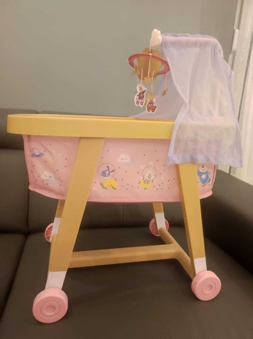 Kołyska na kółkach baby born dla lalek