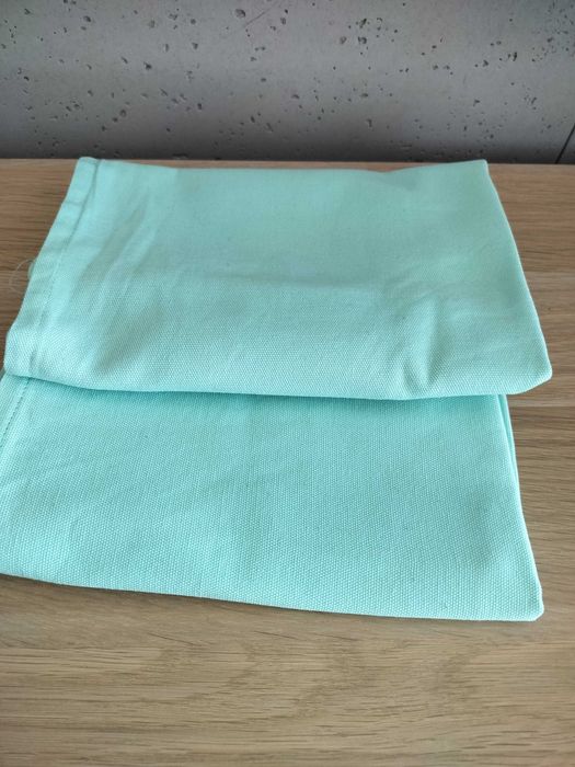 Komplet dekoracyjna miętowa poszewka na poduszkę Ikea Gurli 50x50