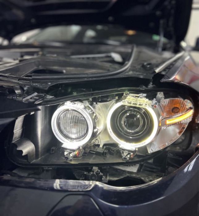 Ремонт фар улучшение света установка линз