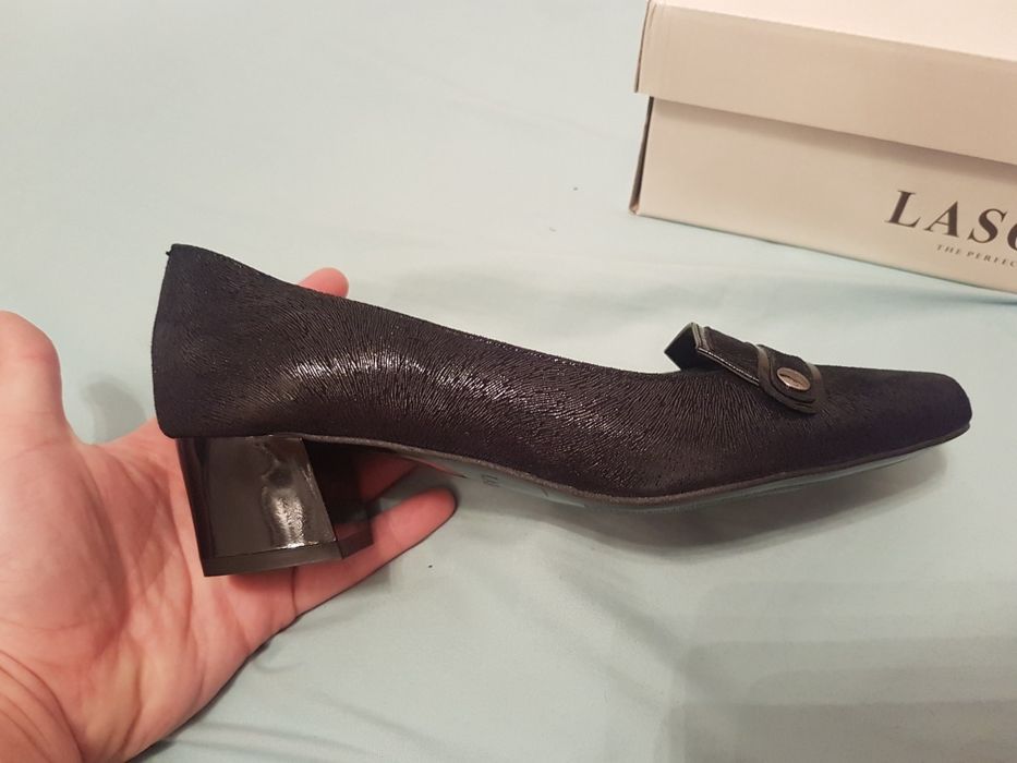 Nowe buty na obcasie LASOCKI 36 skorzane czarne oryginalne eleganckie