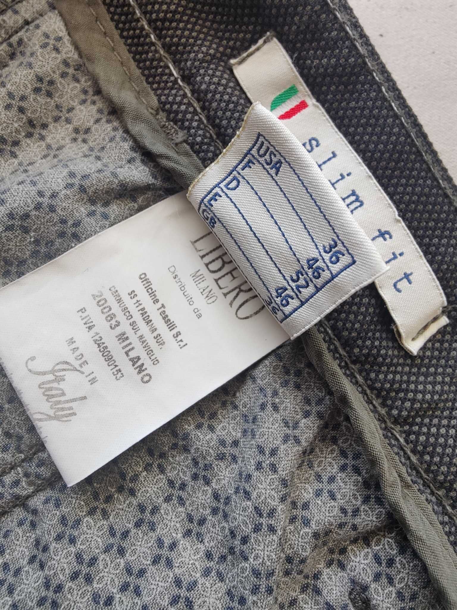 Джинсы (chino Libero Milano Italy w34 stretch dark green grey.